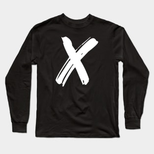 Graffiti Letter X Punk Streetwear Long Sleeve T-Shirt